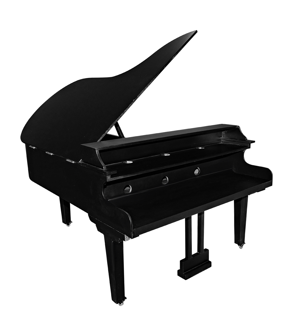 2 Tier Piano Shell, Black 200cm